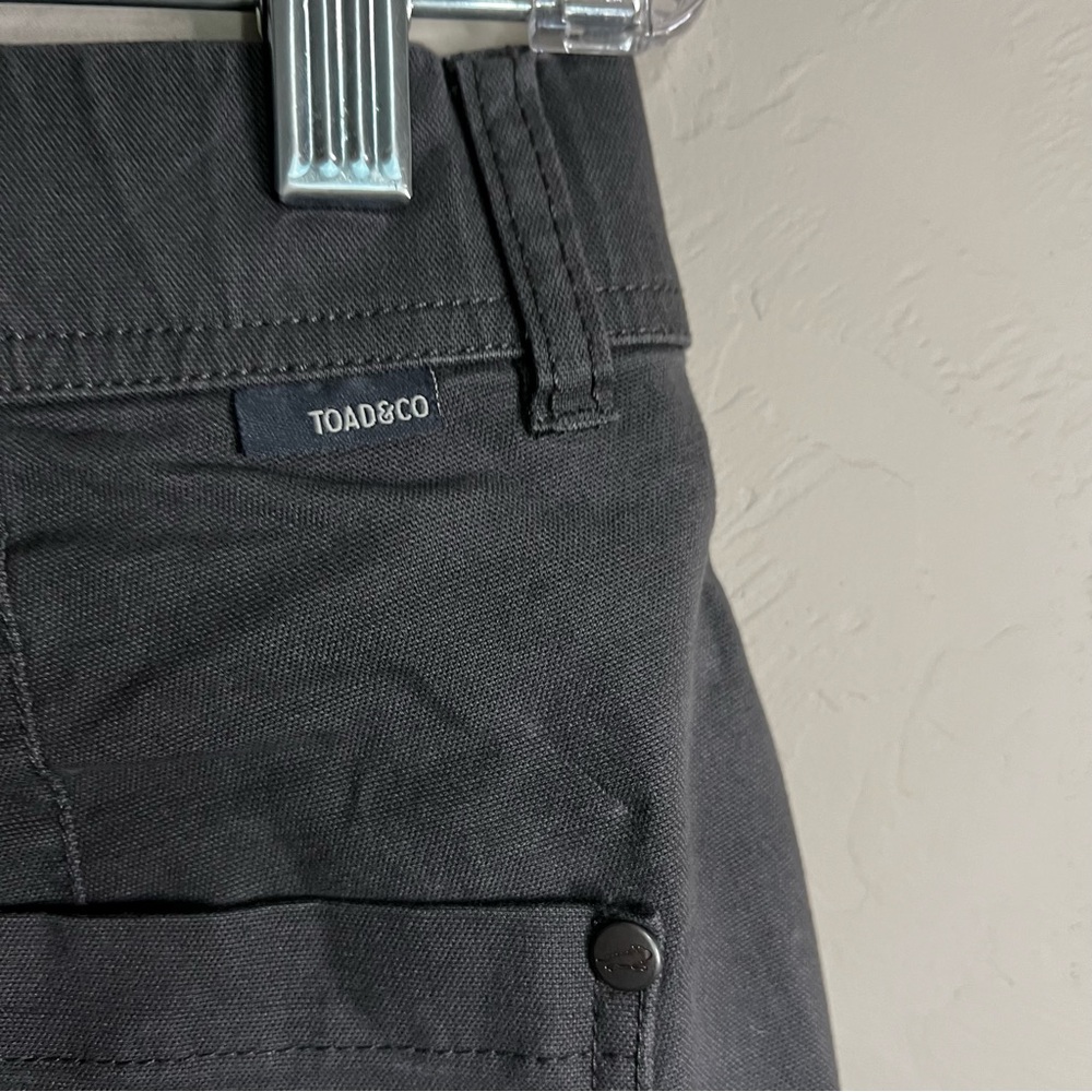 Toad&Co Earthworks Gray Organic Cotton Blend Straight Leg Utility Pants - Picture 11 of 12